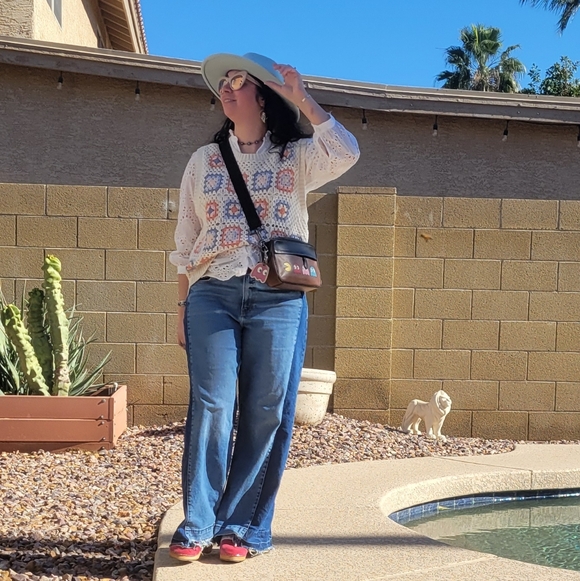 Lucky Brand Women's Granny Square Crochet Vest - Picture 16 of 16